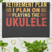 Ukulele Ruhestandsplan Lustig Geschirrtuch (Gefaltet)