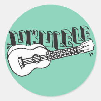 Ukulele Runder Aufkleber