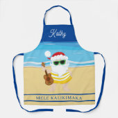 Ukulele Santa Claus Schürze (Vorderseite)