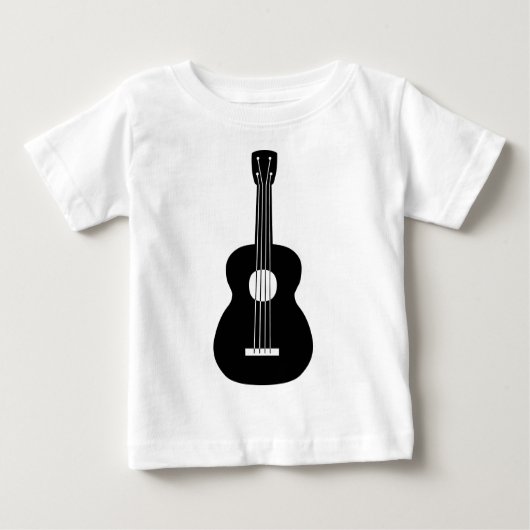 Ukulele - Schwarz Baby T-shirt (Vorderseite)