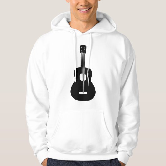 Ukulele - Schwarz Hoodie (Vorderseite)