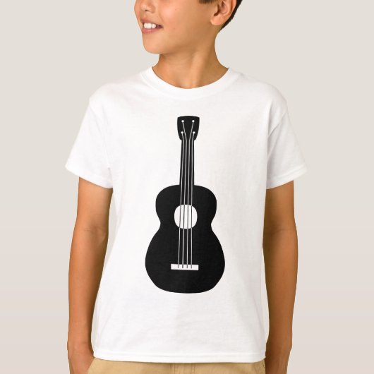 Ukulele - Schwarz T-Shirt (Vorderseite)