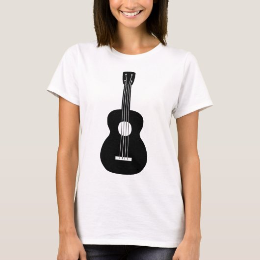 Ukulele - Schwarz T-Shirt (Vorderseite)