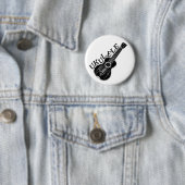 Ukulele Schwarz und Weiß Text und Bild Button (Beispiel)