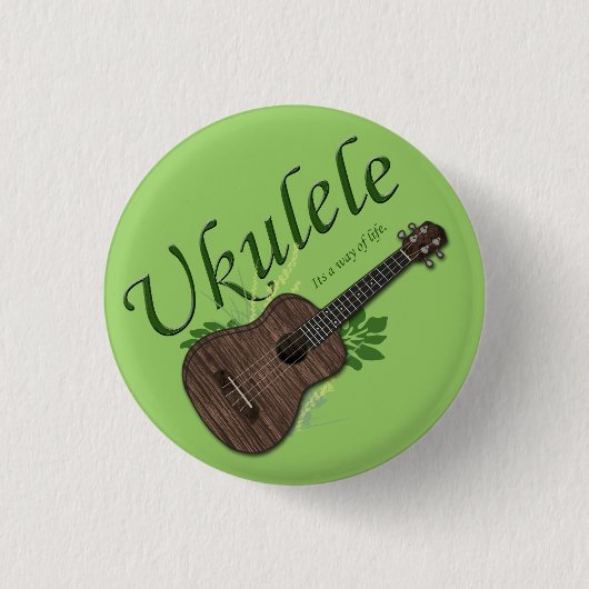 Ukulele-Sein eine Lebensart kleinen Knopf 2 Button (Vorderseite)