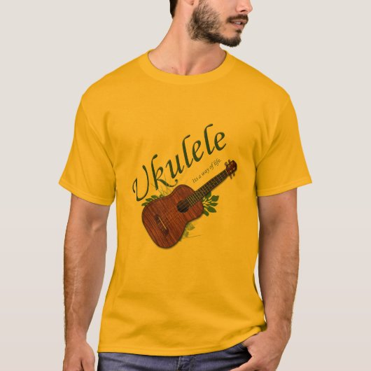 Ukulele-Sein eine Lebensart T-Shirt (Vorderseite)