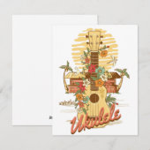 Ukulele - Sommerliche Erinnerungen Hawaiis Feiertagskarte (Vorne/Hinten)