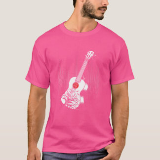 Ukulele Sound Wave Hawaiian Acoustic Musiker Uke T-Shirt