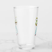 Ukulele spielender Stockmann Glas (Rechts)