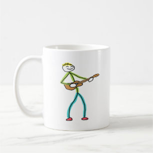 Ukulele spielender Stockmann Kaffeetasse