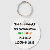 Ukulele-Spieler, phantastisch Schlüsselanhänger (Vorderseite)