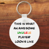 Ukulele-Spieler, phantastisch Schlüsselanhänger (Vorderseite)