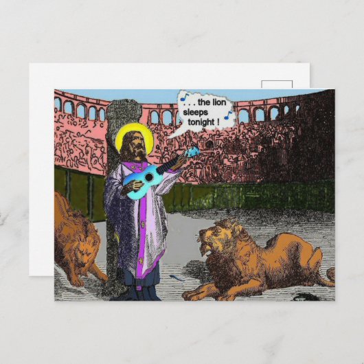 Ukulele spoof: Löwenhöhlen Postkarte (Vorne/Hinten)