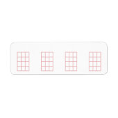 Ukulele Stickers Leere Akkord Diagramm 4 Frettchen (Vorne)