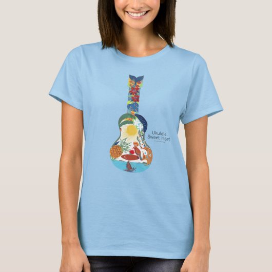 Ukulele Sweet Heart T-Shirt (Vorderseite)