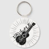 Ukulele Text And Image Keychain Schlüsselanhänger (Vorderseite)