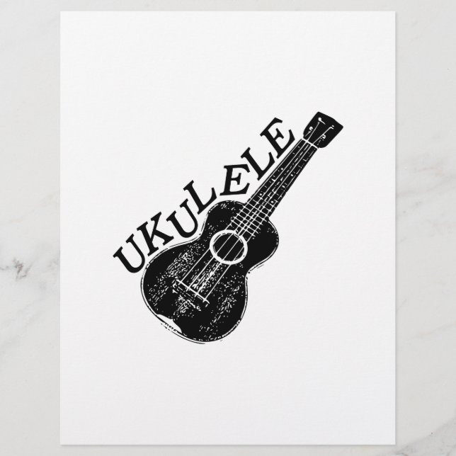 Ukulele Text und Bild (Vorderseite)
