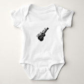 Ukulele Text und Bild Baby Strampler (Vorderseite)
