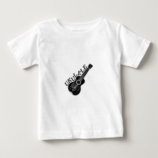 Ukulele Text und Bild Baby T-shirt (Vorderseite)