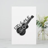 Ukulele Text und Bild Briefpapier (Stehend Vorderseite)