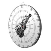 Ukulele Text und Bild Dartscheibe (Vorderseite rechts)