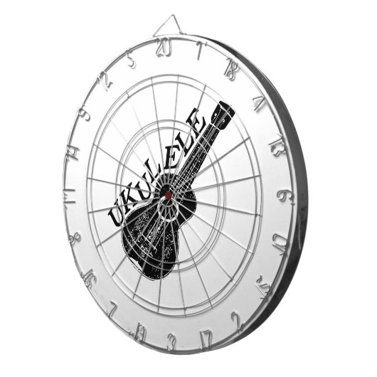 Ukulele Text und Bild Dartscheibe (Vorderseite rechts)