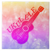 Ukulele Text und Bild Fliese (Vorderseite)