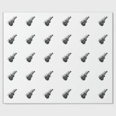 Ukulele Text und Bild Geschenkpapier (Flach)