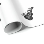 Ukulele Text und Bild Geschenkpapier (Rolleneckpunkt)