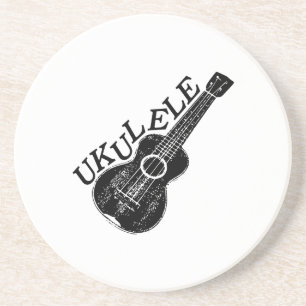 Ukulele Text und Bild Getränkeuntersetzer