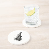 Ukulele Text und Bild Getränkeuntersetzer (Seite)