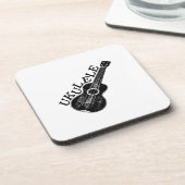 Ukulele Text und Bild Getränkeuntersetzer (Linke Seite)