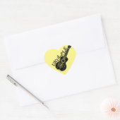 Ukulele Text und Bild Herz-Aufkleber (Umschlag)