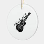 Ukulele Text und Bild Keramik Ornament (Links)