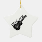 Ukulele Text und Bild Keramikornament (Vorne)
