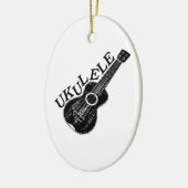 Ukulele Text und Bild Keramikornament (Links)