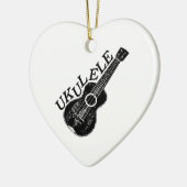 Ukulele Text und Bild Keramikornament (Links)
