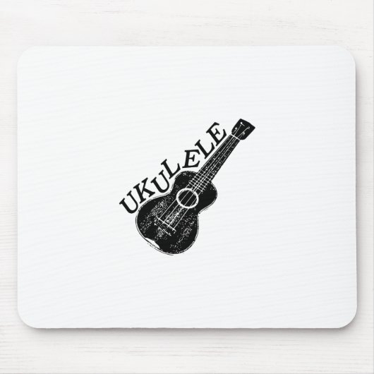 Ukulele Text und Bild Mousepad (Vorne)