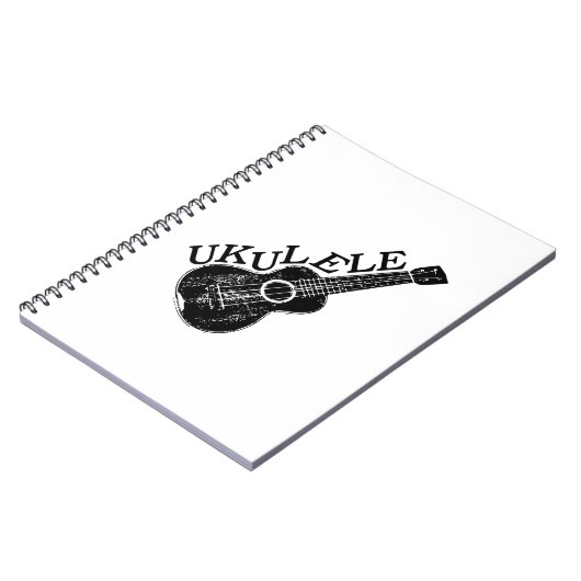 Ukulele Text und Bild Notizblock (Linke Seite)
