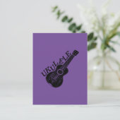 Ukulele Text und Bild Postkarte (Stehend Vorderseite)