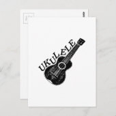 Ukulele Text und Bild Postkarte (Vorne/Hinten)