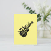 Ukulele Text und Bild Postkarte (Stehend Vorderseite)