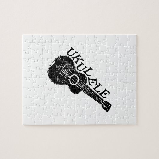 Ukulele Text und Bild Puzzle (Horizontal)