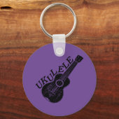 Ukulele Text und Bild Schlüsselanhänger (Rückseite)
