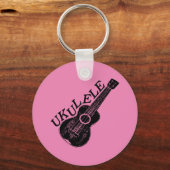 Ukulele Text und Bild Schlüsselanhänger (Rückseite)