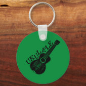 Ukulele Text und Bild Schlüsselanhänger (Vorderseite)