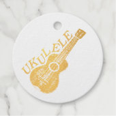 Ukulele Text- und Bildherz Geschenkanhänger (Vorderseite)