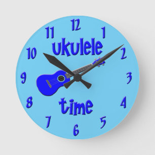 Ukulele Time Runde Wanduhr