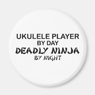Ukulele Tödlicher Ninja bei Nacht Magnet
