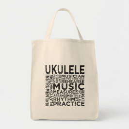 Ukulele Typografie Tragetasche